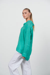 Button Up Gauze Linen Shirt