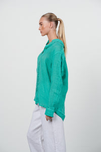 Button Up Gauze Linen Shirt