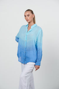 BUTTON LINEN GAUZE SHIRT