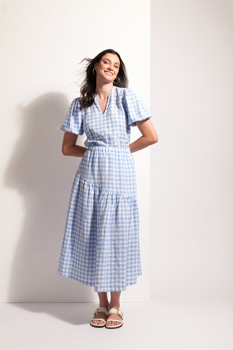 CHECKMATE TOP - BLUE CHECK