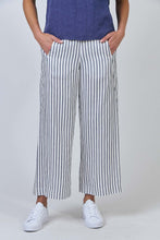 Load image into Gallery viewer, LINEN PANTS - BLUEBERRY STRIPE