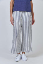 Load image into Gallery viewer, LINEN PANTS - BLUEBERRY STRIPE