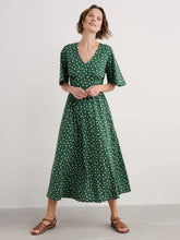 Load image into Gallery viewer, CHATEAUX DRESS - BUD FLOWER DARK FOLIAGE