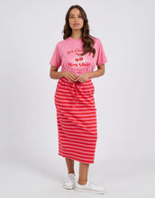 Load image into Gallery viewer, SUNSET STRIPE SKIRT - CHERRY &amp; PEACH STRIP