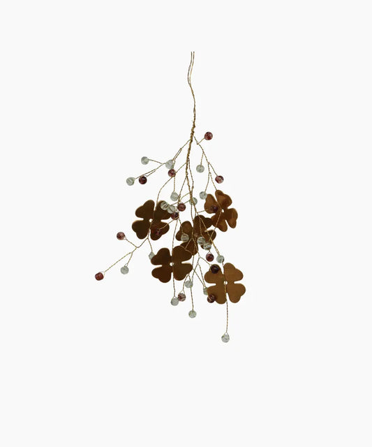 GOLD BEADED BUNCH ORNAMENT