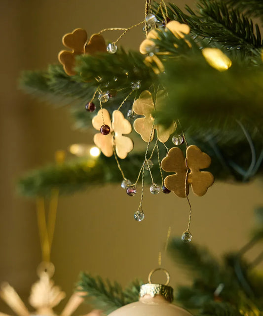 GOLD BEADED BUNCH ORNAMENT
