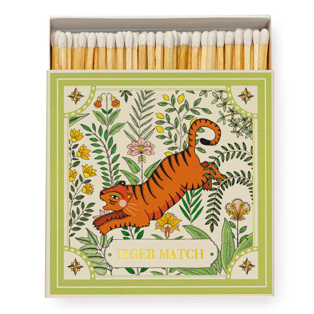 ARCHIVIST LUXURY SQUARE SAFETY MATCHES - ARIANE’S GREEN TIGER