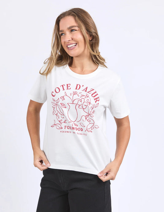 COTE D’AZUR TEE - VINTAGE WHITE