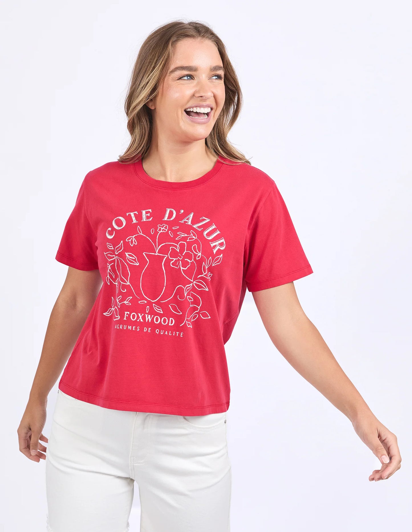 COTE D’AZUR TEE - CRIMSON