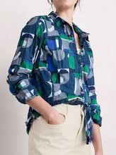 Load image into Gallery viewer, LARISSA SHIRT - ZENNOR ABSTRACT MARITIME