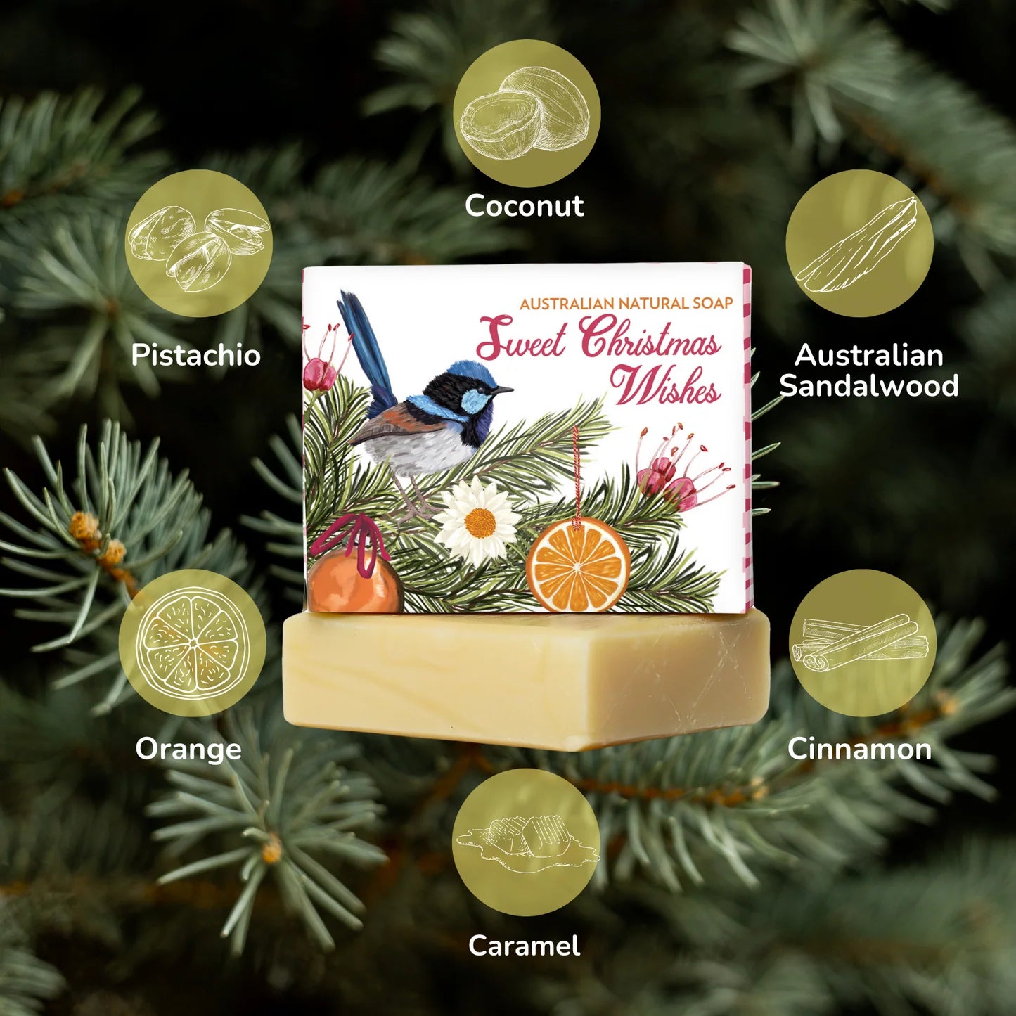 AUSTRALIAN NATURAL SOAP SWEET CHRISTMAS WISHES