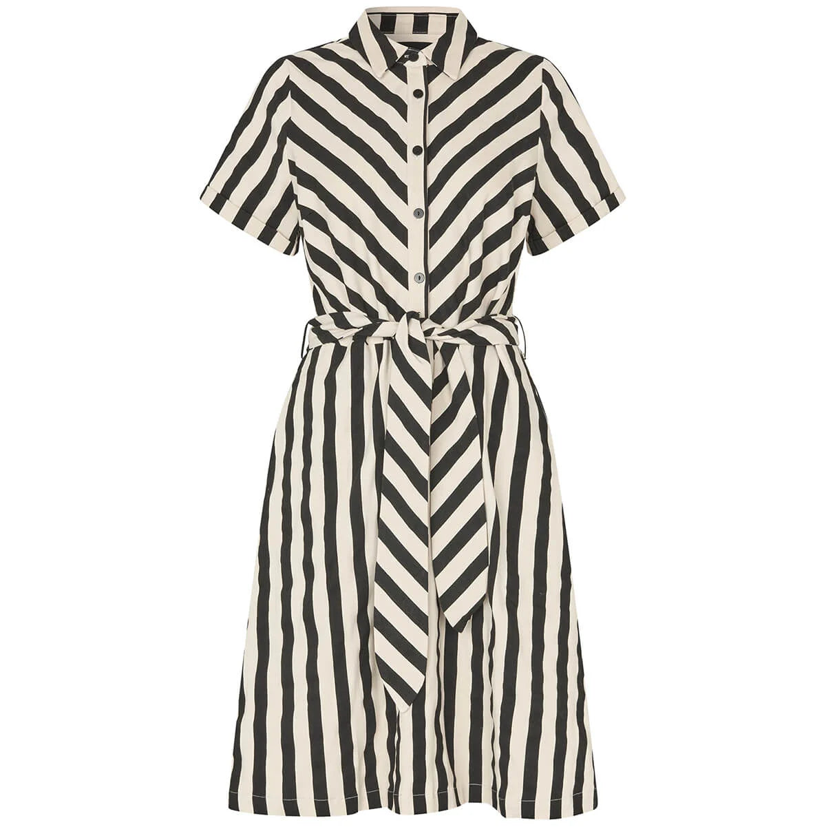 TULLE MIDI DRESS - BLACK STRIPE