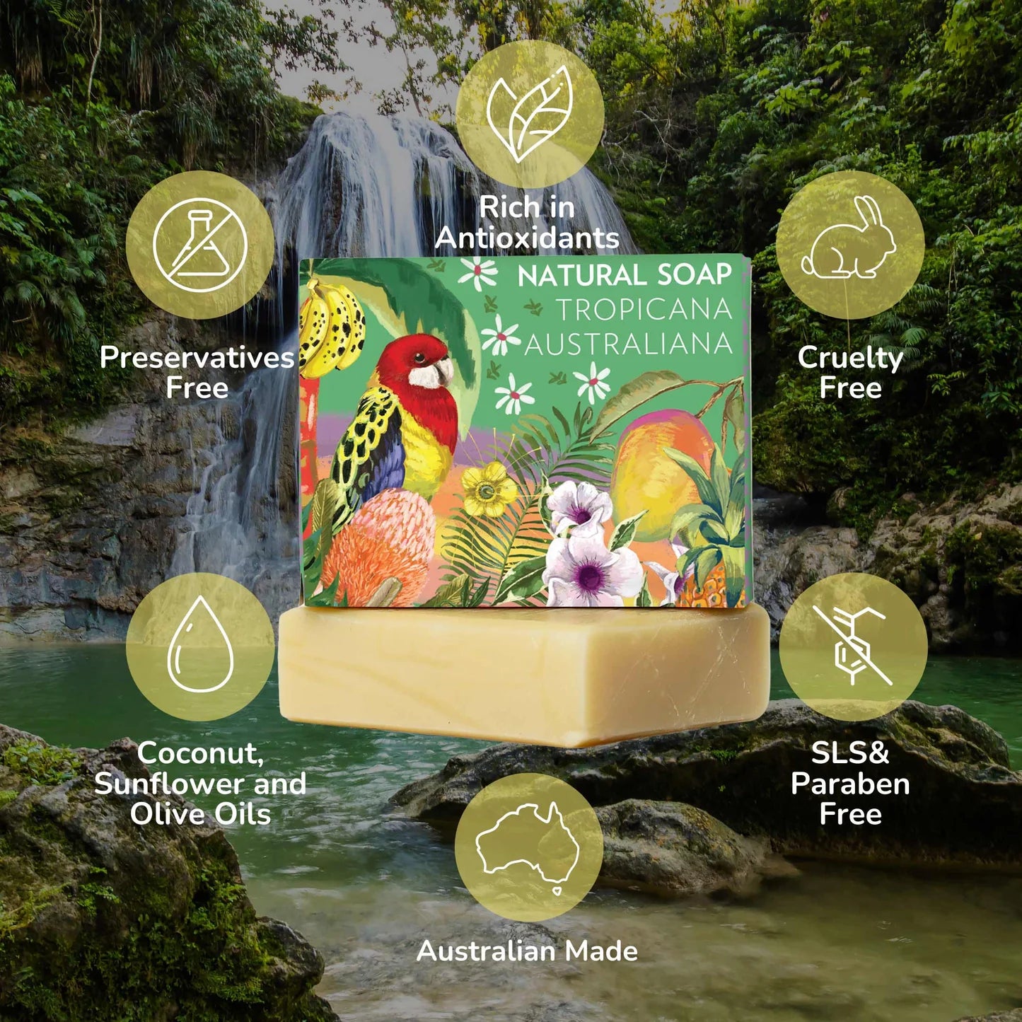 AUSTRALIAN NATURAL SOAP TROPICANA AUSTRALIANA