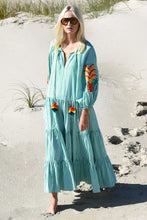 Load image into Gallery viewer, SPEAKING VOLUMES DRESS - GREEN SPRIPE