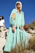 Load image into Gallery viewer, SPEAKING VOLUMES DRESS - GREEN SPRIPE