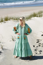 Load image into Gallery viewer, SPEAKING VOLUMES DRESS - GREEN SPRIPE