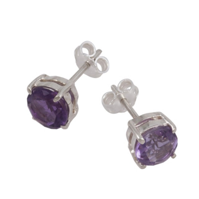 AMETHYST STUD EARRINGS