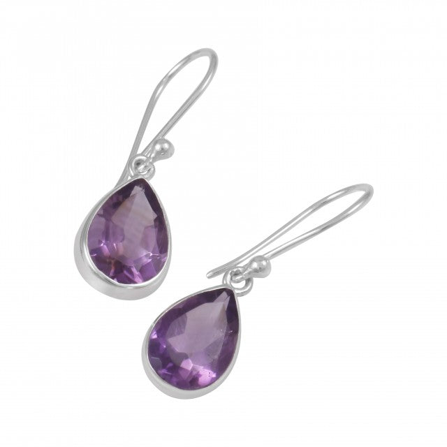 AMETHYST TEARDROP EARRINGS