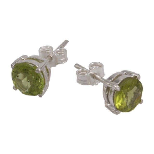 PERIDOT STUD EARRINGS