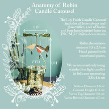 Load image into Gallery viewer, ROBIN TEALIGHT CANDLE CAROUSEL