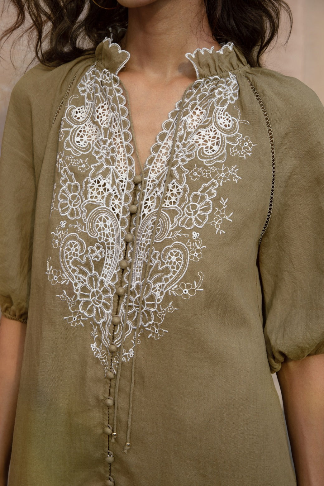 GENENIEVE DRESS - BROWN