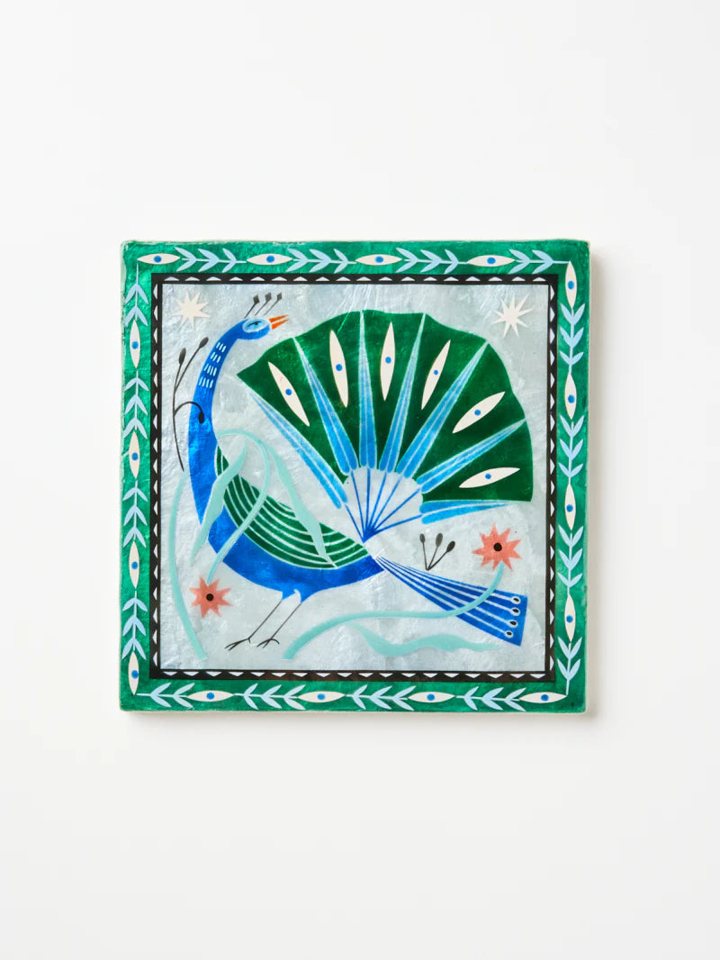 FABLE PEACOCK BLUE SQUARE