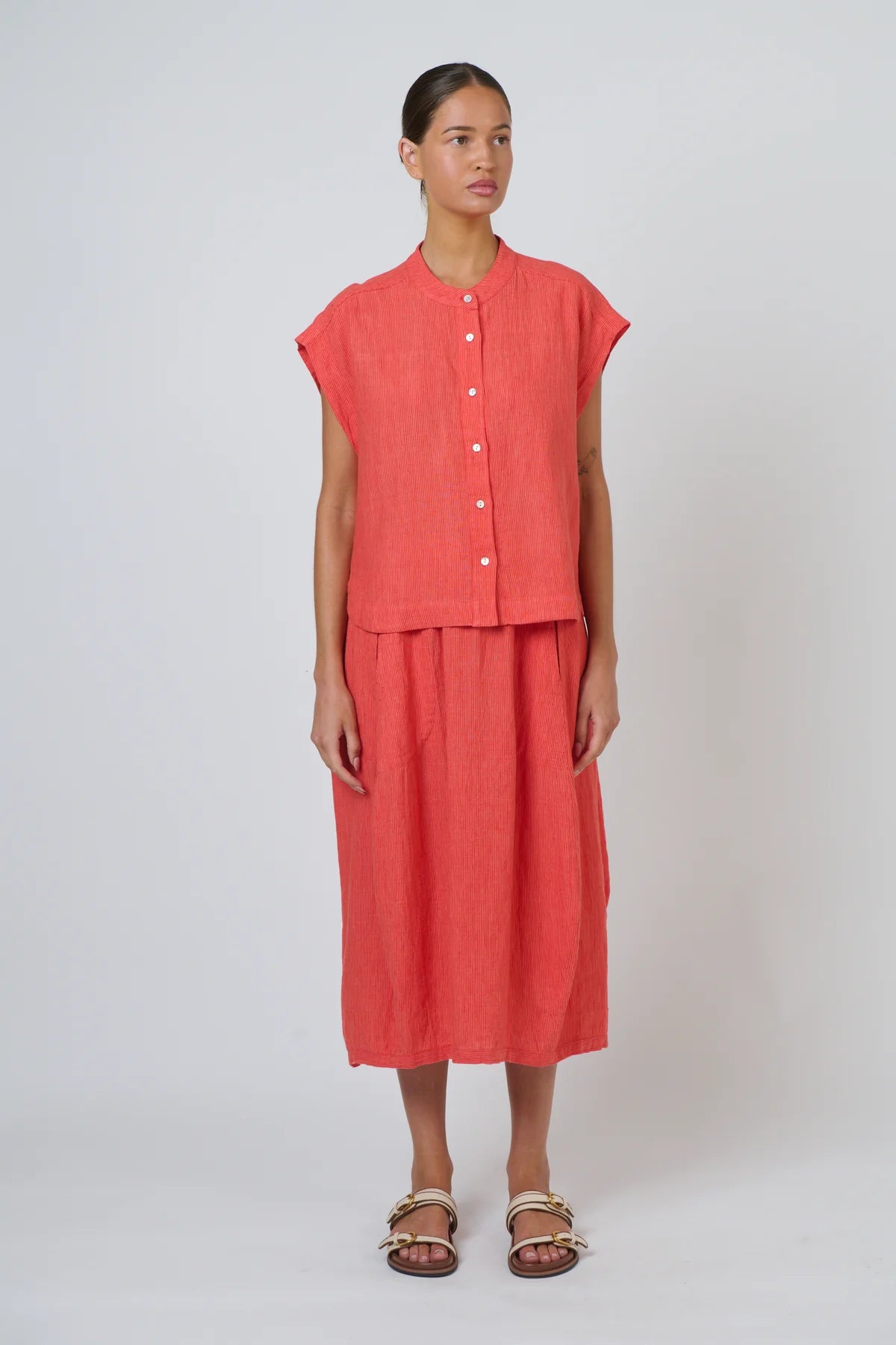 LINEN SKIRT - SUNSET STRIP