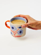 Load image into Gallery viewer, BLOOMIE BLUE FLOWER MUG