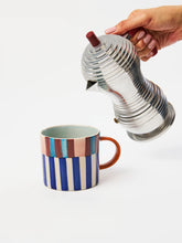 Load image into Gallery viewer, BLOOMIE BLUE STRIPE MUG