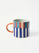 Load image into Gallery viewer, BLOOMIE BLUE STRIPE MUG