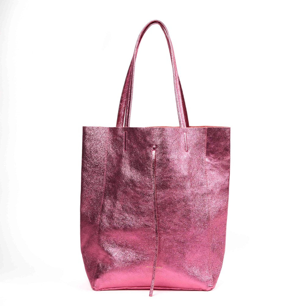 METALLIC LARGE TOTE - CANDY