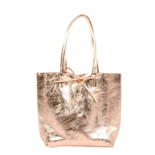 METALLIC MEDIUM TOTE - ROSE