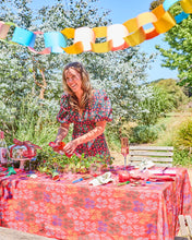 Load image into Gallery viewer, FESTIVE BOW LINEN TABLECLOTH