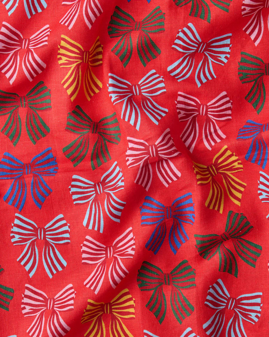 FESTIVE BOW 4P NAPKIN SET