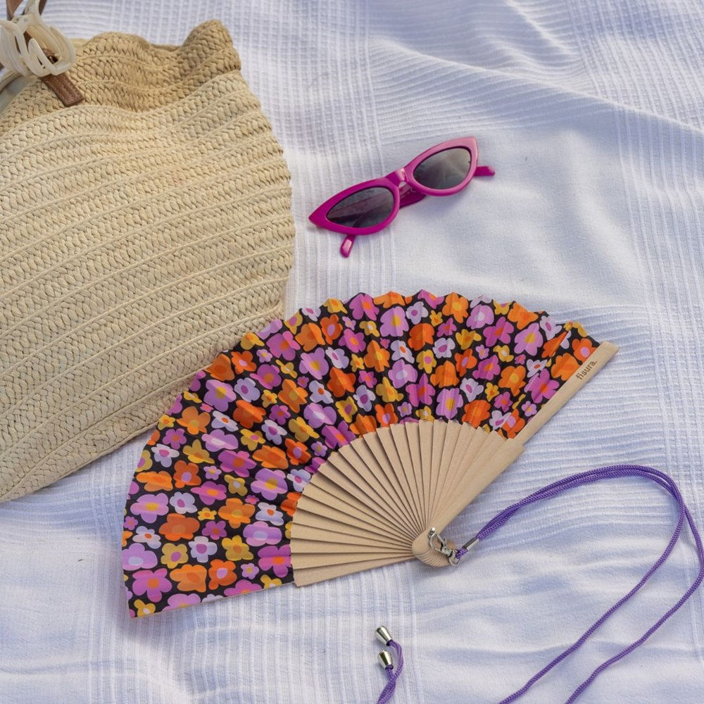 HAND FAN - VINTAGE FLOWERS