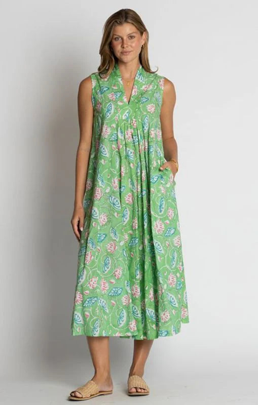 WYOMING MIDI - GREEN PRINT