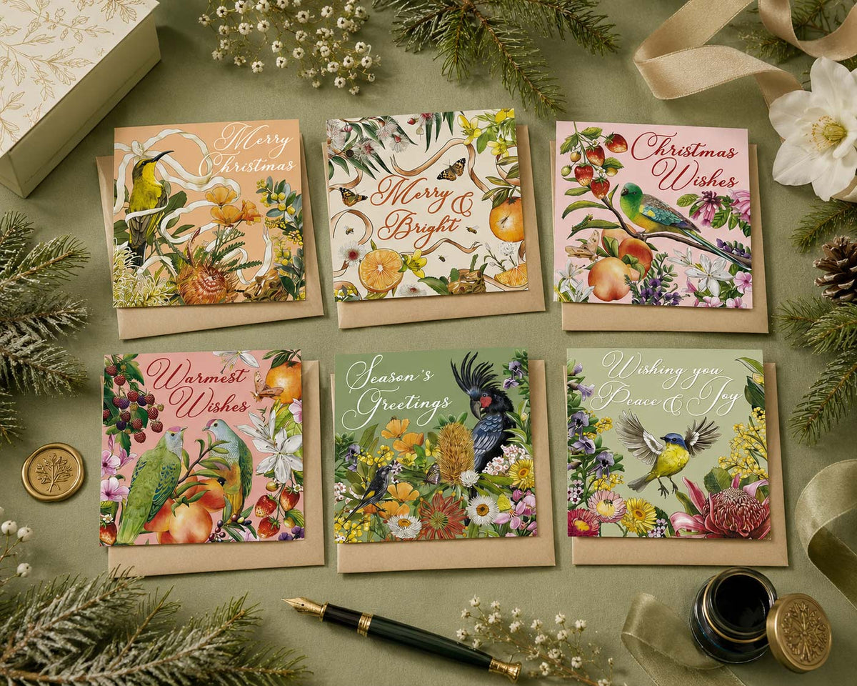 CHRISTMAS GREETING CARD SET - BOUNTIFUL HARVEST