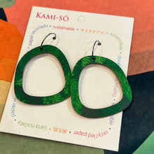 Load image into Gallery viewer, RECYCLED PAPER EARRINGS - SQUARE HOOP