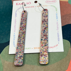 RECYCLED PAPER EARRINGS - PADDLE