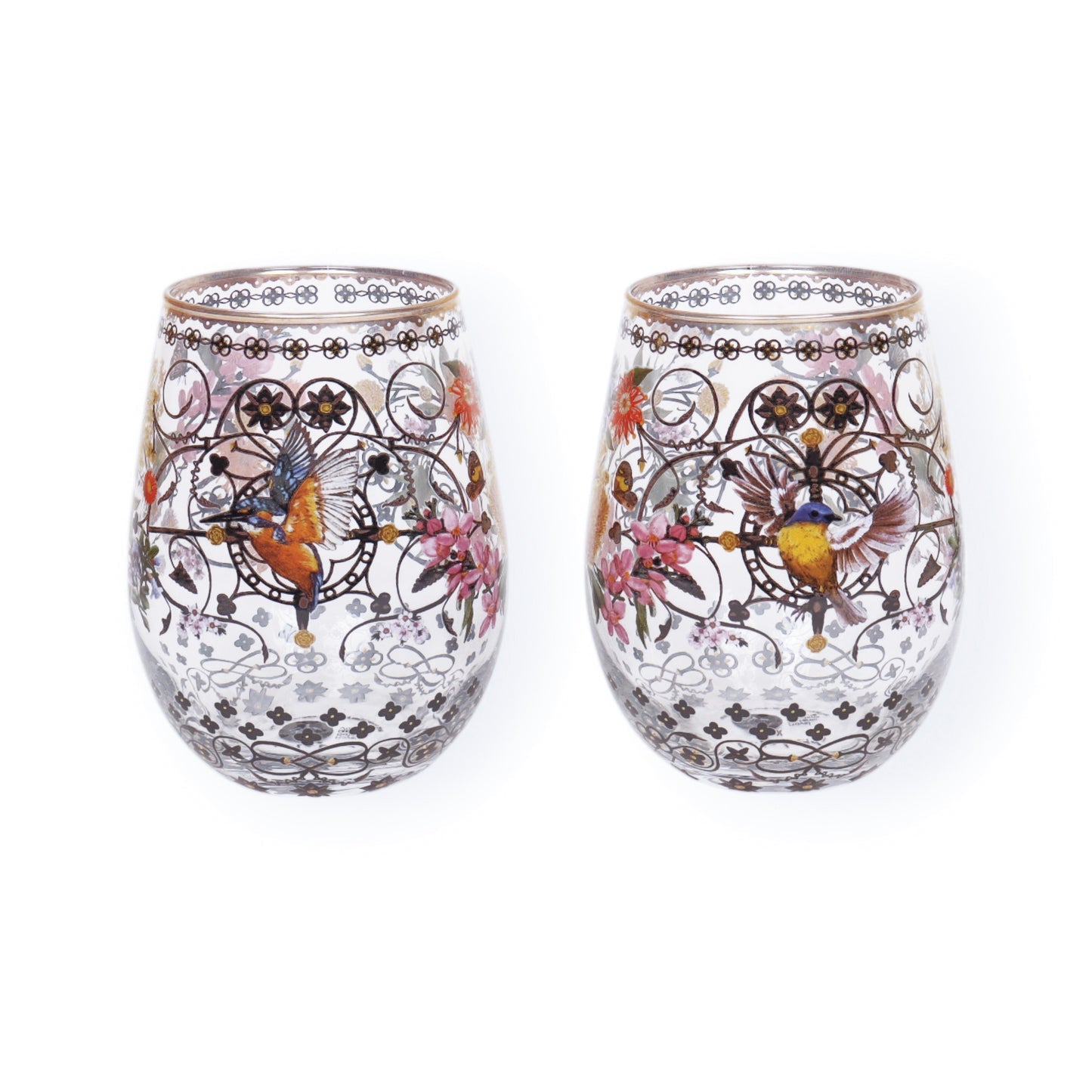 SET 2 GLASS TUMBLERS - ROYAL BOTANIC GARDENS VICTORIA