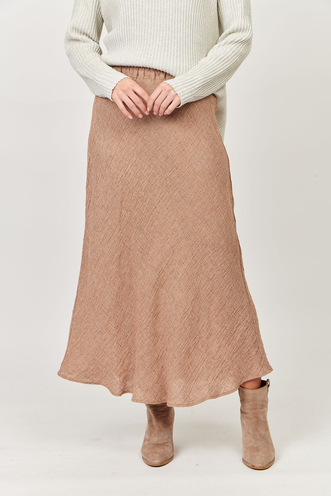 LINEN SKIRT - CHAI PUPPYTOOTH