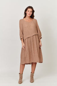 LINEN DRESS - CHAI PUPPYTOOTH