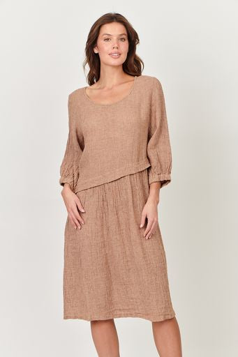 LINEN DRESS - CHAI PUPPYTOOTH