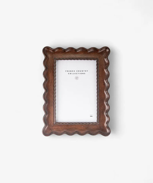 CHESTNUT WAVY PHOTOFRAME  - 4” X 6”