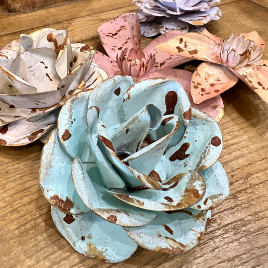 PASTEL METAL FLOWERS - LARGE
