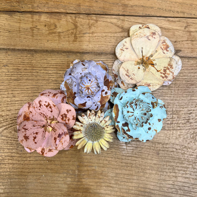 PASTEL METAL FLOWERS - SMALL