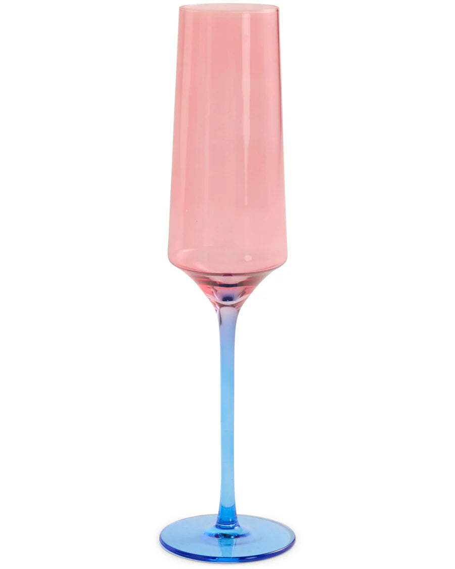 BLUE ROBIN CHAMPAGNE GLASS 2P SET