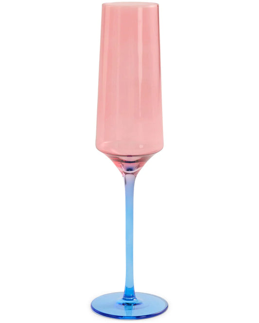 BLUE ROBIN CHAMPAGNE GLASS 2P SET