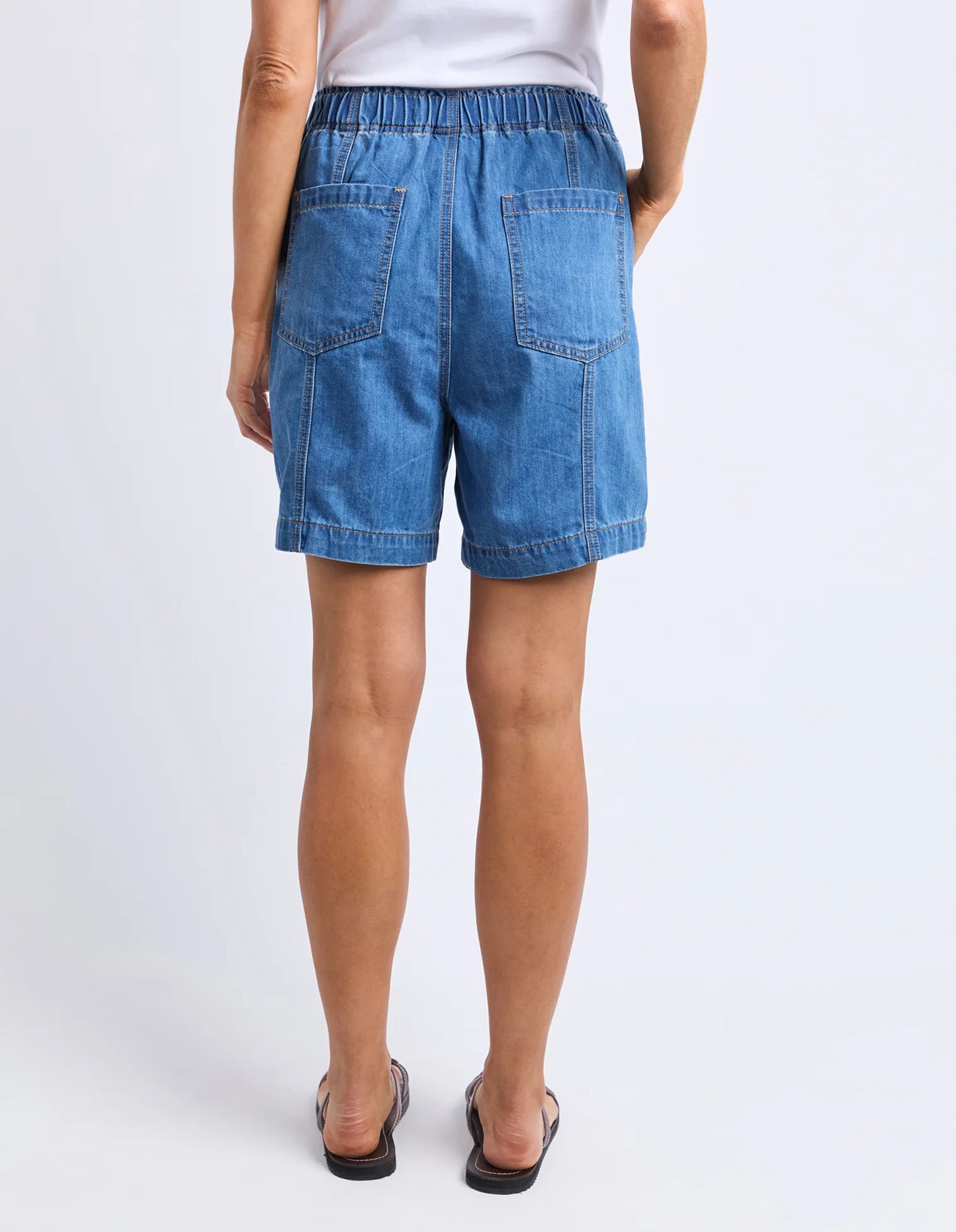 JOVIE DENIM SHORT - MID BLUE WASH