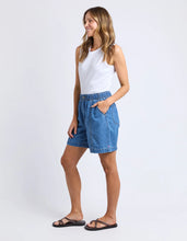 Load image into Gallery viewer, JOVIE DENIM SHORT - MID BLUE WASH